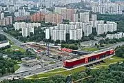 Construction site near the station of the same name of Kalininsko-Solntsevskaya line.