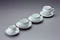 from the left : G-type Demitasse / G-type Coffee Cup / G-type Tea Cup / G-type Morning Cup (1969)
