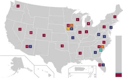 Endorsements by incumbent Republicans in upper state legislative bodies.  Endorsed Ron DeSantis (80)  Endorsed Donald Trump (24)  Endorsed Tim Scott (10) (withdrawn)  Endorsed Nikki Haley (3)  Endorsed Vivek Ramaswamy (1)