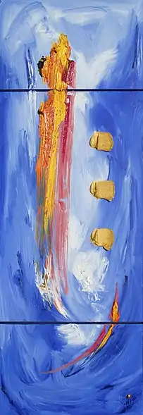 3D Oil Painting by JD Miller "Royal Ascension" 108 x 36 inches