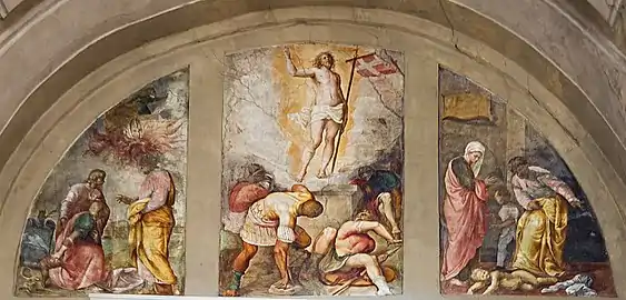 Above the altar three paintings by Battista Franco