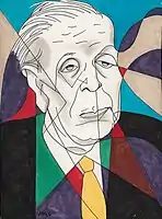 Adolf Hoffmeister, Jorge Luis Borges, 1965