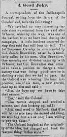 "A Good Joke"  (Weekly Marysville Tribune, December 23, 1863)