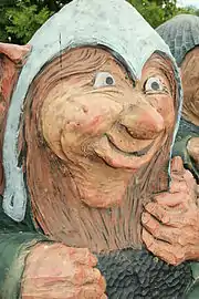 A carved troll woman in the Gudbrandsdalen Valley