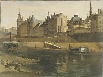 Conciergerie under reconstruction - 1857-58 (Musée Carnavalet)