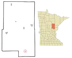 Location of the city of McGrathwithin Aitkin County, Minnesota
