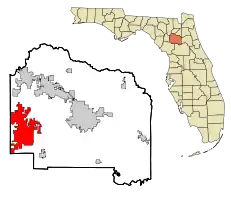 Location in Alachua County and the state of Florida