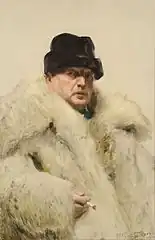 Self Portrait with Fur, 1915