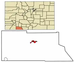 Location of Pagosa Springs in Archuleta County, Colorado.