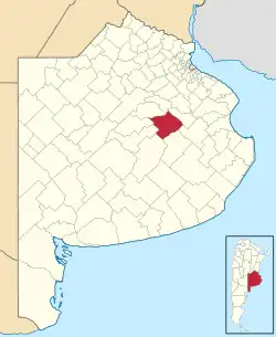 location of Las Flores Partido in Buenos Aires Province