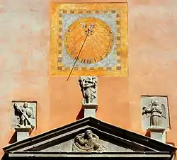 Detail of the door of the church of St. Christopher, Begues