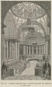 A banquet in the Salle de Spectacle of Tuileries (1810)