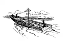 Image 76Most Missourians traveled longer distances by water, and large cargo was transported by bateaux (shown above). (from History of Missouri)