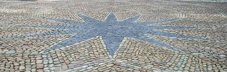 The star that indicates the geographical centre of Brussels