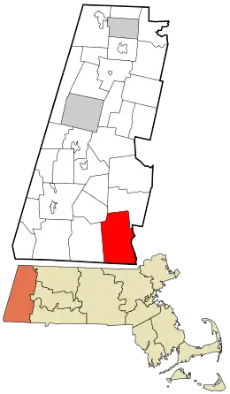 Location in Berkshire County and the state of Massachusetts.
