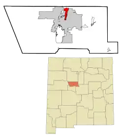 Location of North Valley, New Mexico