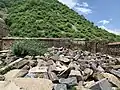 Ruins and discarded stones at the royal palace