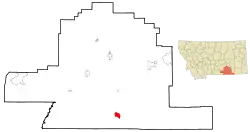 Location of Wyola, Montana