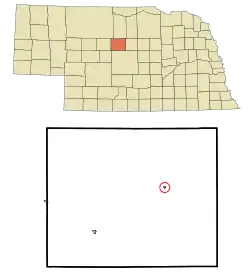 Location of Brewster, Nebraska