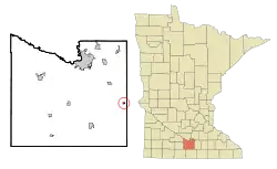 Location of Pemberton, Minnesota