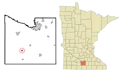 Location of Vernon Center, Minnesota