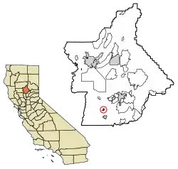 Location of Biggs in Butte County, California.