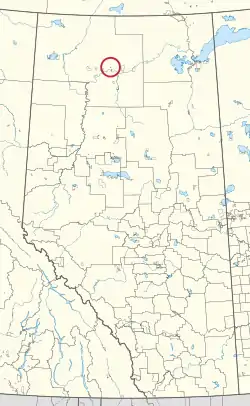 Location in Alberta