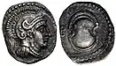 Coin of Balakros, Satrap of Cilicia, with letter "B". Tarsos. 333-323 BC