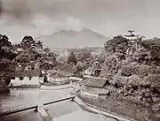 Dam at Paledang and the Salak volcano, taken between 1920 and 1930