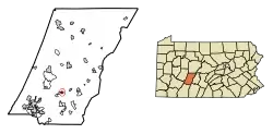 Location of Summerhill in Cambria County, Pennsylvania