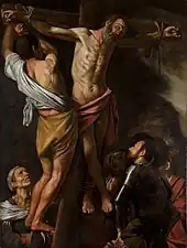 The Crucifixion of Saint Andrew, Caravaggio, 1607 - Post-Restoration