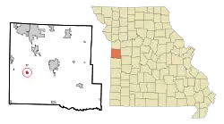 Location of Freeman, Missouri