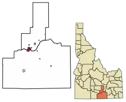 Location in Cassia County and Minidoka County, Idaho