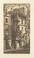 Tourelle, Rue de la Tixeranderie  (House with a Turret, Rue de la Tixeranderie), 1852