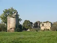 The castle [fr] of Gilles de Retz at Machecoul burned during the War in the Vendée.