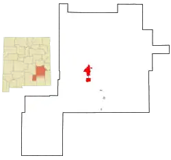 Location within Chaves County