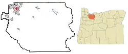 Location of Jennings Lodge, Oregon