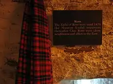 Clan Ross tartan in the Clan Munro exhibition at the Storehouse of Foulis