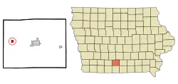 Location of Murray, Iowa