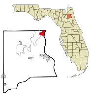 Location in Clay County and the state of Florida