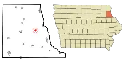 Location of Garnavillo, Iowa