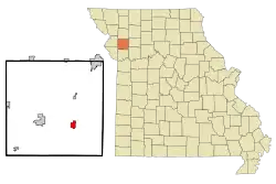 Location of Lathrop, Missouri