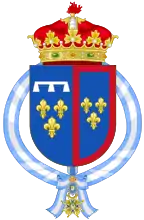 Coat of arms as Infante of SpainUntil 1924