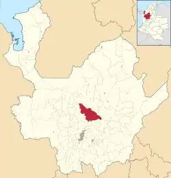 Location of the municipality and city of Santa Rosa de Osos in the Antioquia Department of Colombia