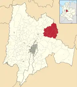 Location of Almeidas Province in Colombia