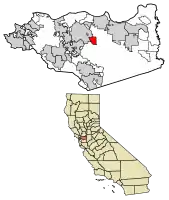 Location of Clayton in Contra Costa County, California.