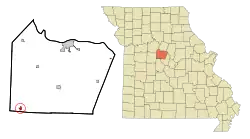 Location of Otterville, Missouri