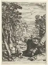 Cornelis Cort after Girolamo Muziano, Vision of Saint Eustace, 1573, Rijksmuseum, Amsterdam