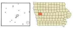 Location of Aspinwall, Iowa