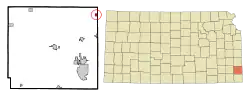 Location within Crawford County and Kansas